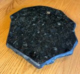Lazy Susan Black with Blue Quartz