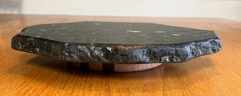Lazy Susan Black with Blue Quartz