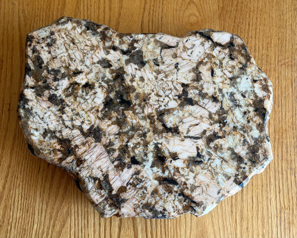 Granite Lazy Susan Brown, Black with clear quartz